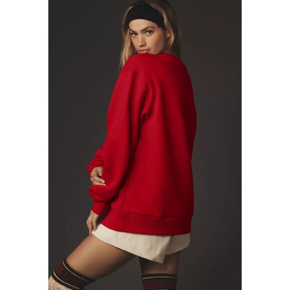 BEACH RIOT Anthropologie Dawn Sweatshirt in Merry Red Size Large - Picture 2 of 9